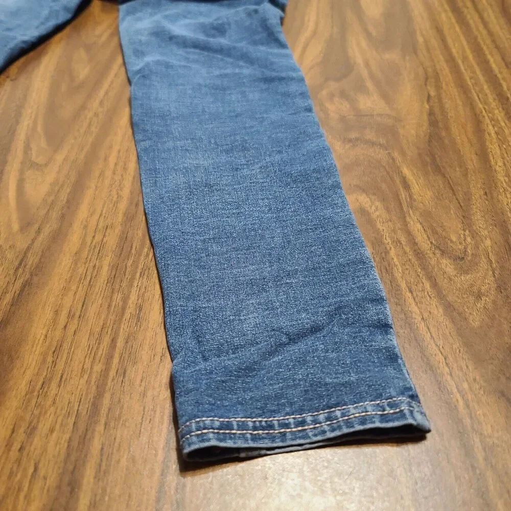Girls Justice Denim Jean Leggings Size 12 Skinny Sparkles